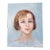 1970s French Oil Portrait Painting of a Blue Eyed Girl For Sale