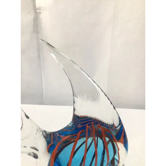 1960s Murano Style Colorful Art Glass Angel Fish For Sale - Image 9 of 11