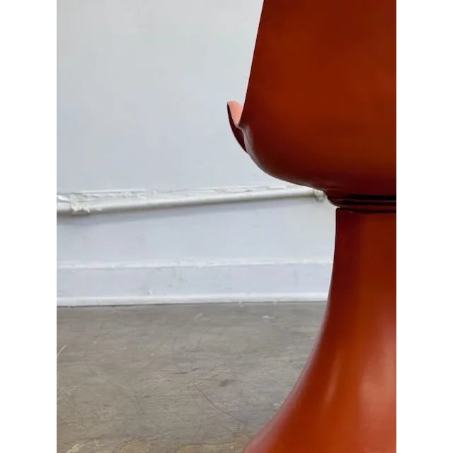 Orange Space Age Orange Fiberglass Chair For Sale - Image 8 of 10