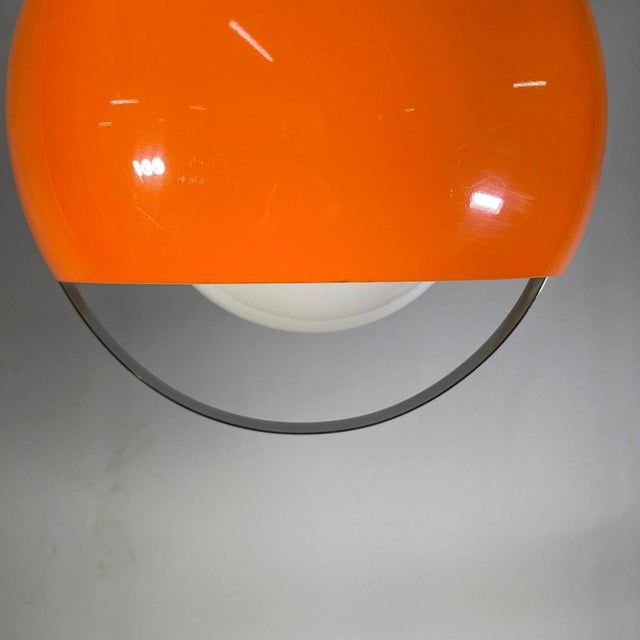 Space Age FHD00480-1 Spherical Orange Chandelier with Chrome Accents, 1970s For Sale - Image 9 of 18