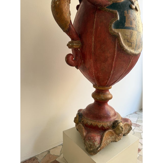 17th Century Baroque Candleholder in Lacquered Wood and Plaster, Spain, 1600 For Sale - Image 18 of 18