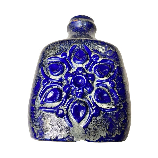 Cobalt Blue, Large, Ceramic Vase Strehla Keramik, Germany 1960s For Sale - Image 9 of 9