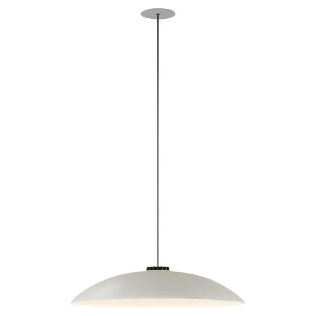 Medium White Head Hat Plate Pendant Lamp by Santa & Cole For Sale - Image 11 of 11