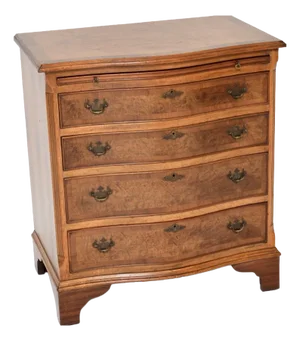 Vintage Georgian Burr Walnut Chest of Drawers, 1930s