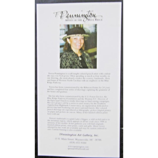 Wood 1990s Teresa Pennington Plott Creek Tree in Winter Giclee Print Numbered Ap10/30 Coa For Sale - Image 7 of 8