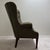 Early 21st Century Early 2000s Hickory Chair Isaac Wing Chair in Olive Wool Felt Upholstery For Sale - Image 5 of 12