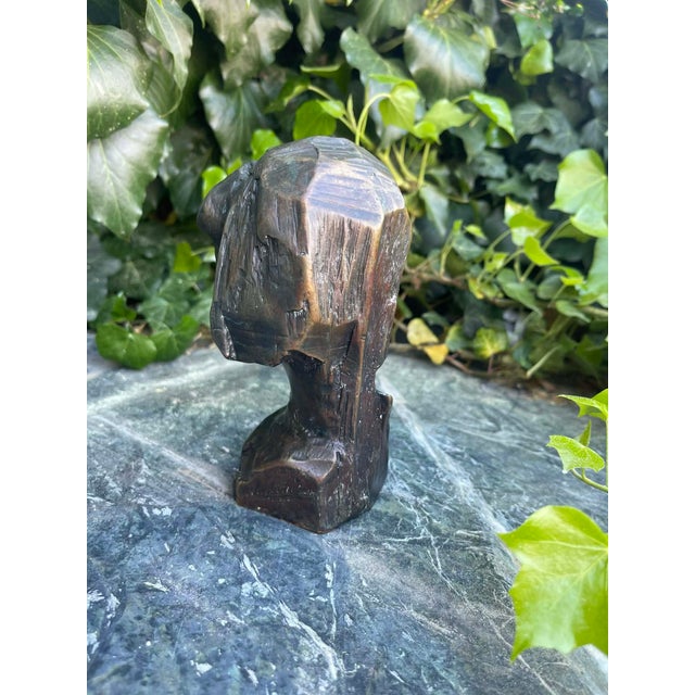 Mid 20th Century Bronze Sculpture “Taos Beauty” by Nicolai Fechin – Native American Portrait For Sale - Image 10 of 14