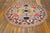 1920s Gray Medallion Round Folk Art Antique American Hooked Rug 6'2" X 6'5" Handknotted Wool Carpet For Sale - Image 9 of 9