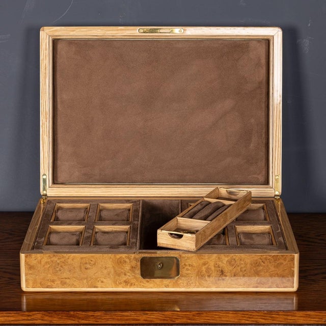 Watch & Jewellery Box in Pollard Oak For Sale - Image 10 of 18