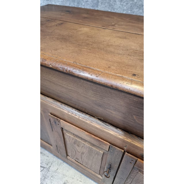Wood Antique French Farmers Bakery Cabinet in Oak For Sale - Image 7 of 18