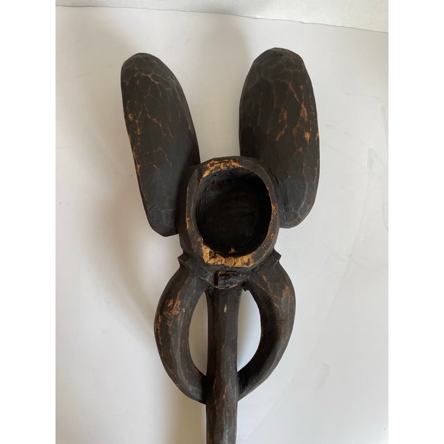 Vintage Babanki-Style Hand-Carved Elephant Wall Sculpture, Cameroon Grassfields For Sale - Image 10 of 11