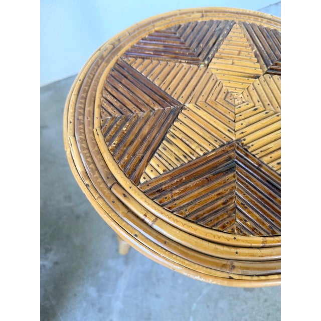 Star-Shaped Rattan Side Table, 1960s For Sale - Image 14 of 18