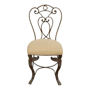 French Neoclassical Style Figural Carved Accent Chair