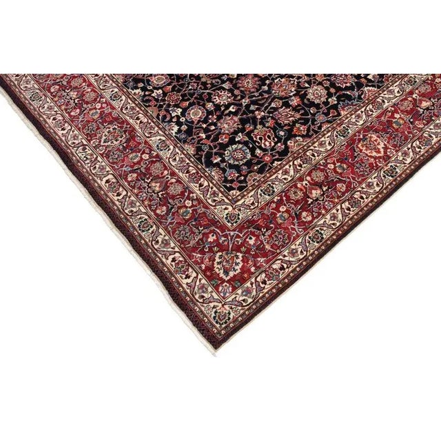 Persian Mashad Rug with Floral Pattern For Sale - Image 6 of 11