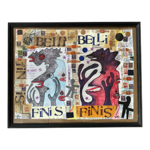 Contemporary Collage by Wayne Cunningham From the Stop War Series “Belli Finis”