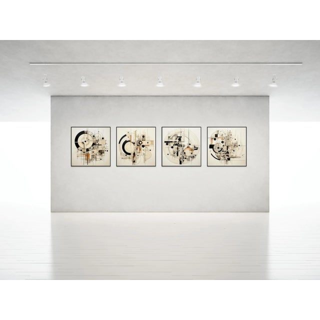 2020s 30' X 30' Natural Color Palette Minimalist Architectural Limited Edition Print For Sale - Image 5 of 5