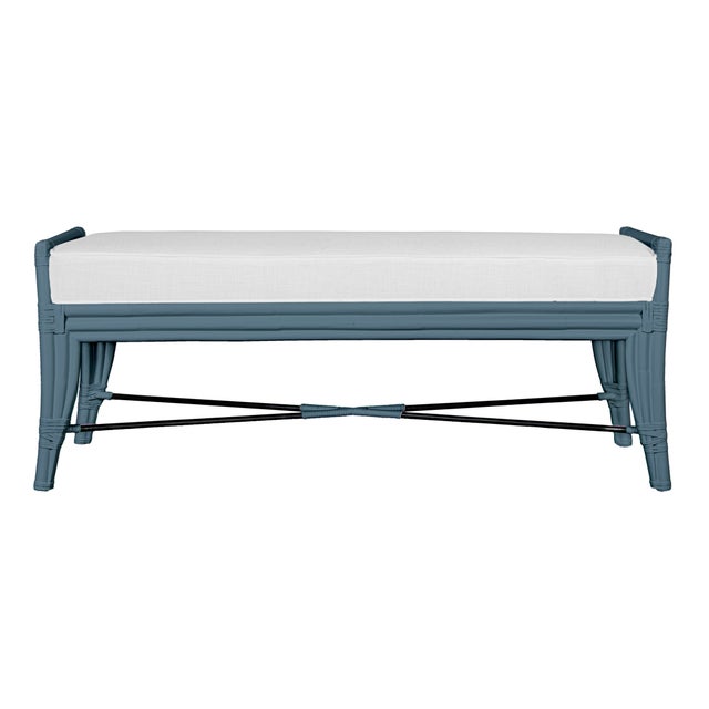 Malacca Bench - Regatta Blue For Sale In West Palm - Image 6 of 6