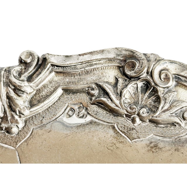 Silver Pair of 20th Century Portuguese Silver Salvers /Plates 6" Diameter For Sale - Image 8 of 8