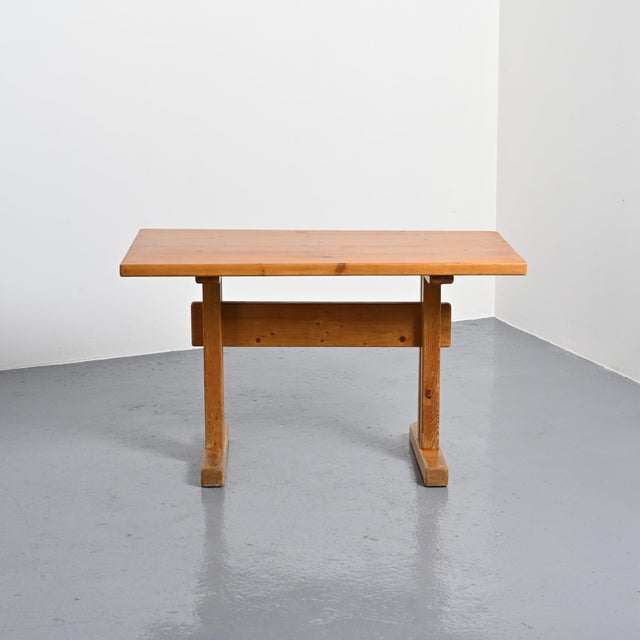 Pine Dining Table for Les Arcs, France, 1970s For Sale - Image 3 of 13