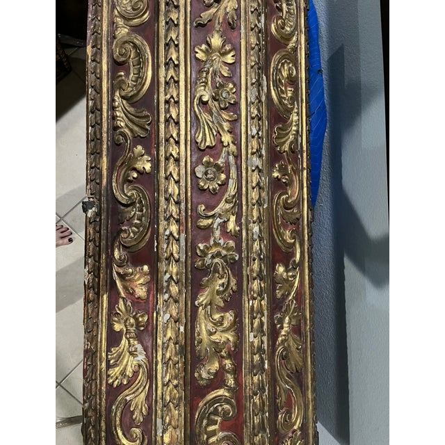 Early 18th Century Italian Carved Giltwood and Painted Dome Top Chest For Sale - Image 4 of 7