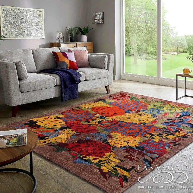 2020s Pasargad DC Fine Hand Knotted Persian Gabbeh Rug For Sale - Image 5 of 5