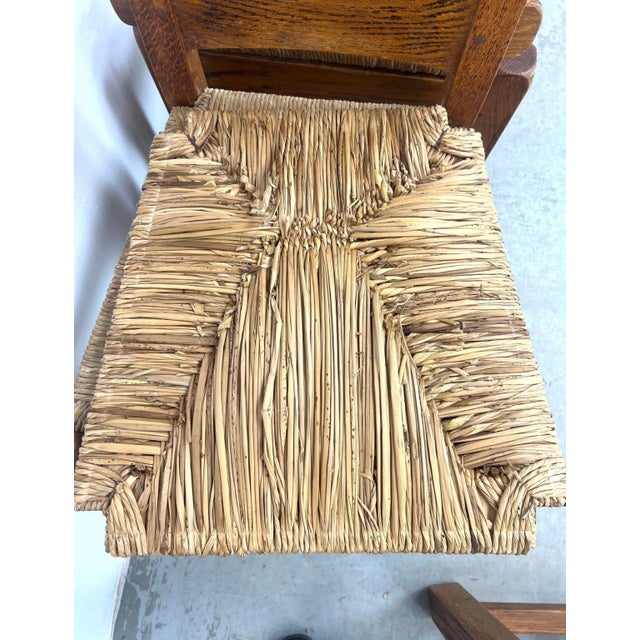 Vintage French Oak Dining Chairs With Tall Backs - Set of 6 For Sale - Image 10 of 12