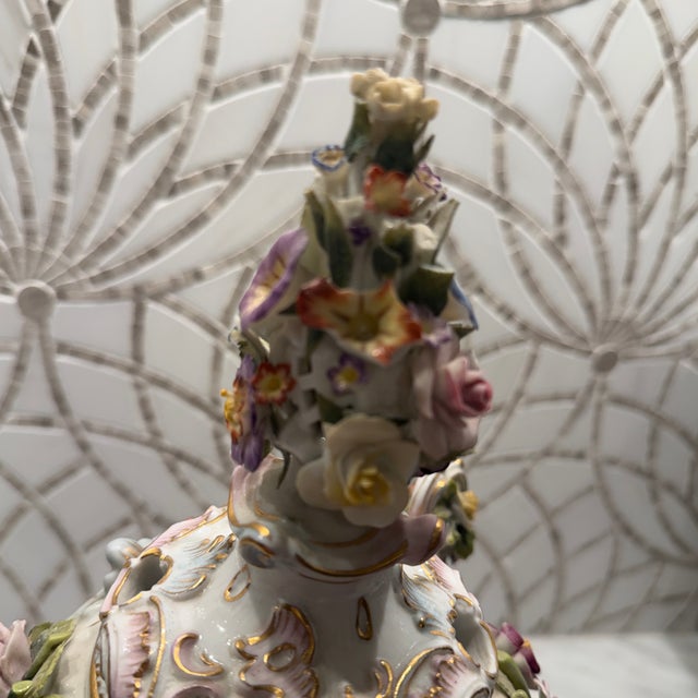 19th Century Dresden Porcelain Lidded Vase For Sale - Image 12 of 12