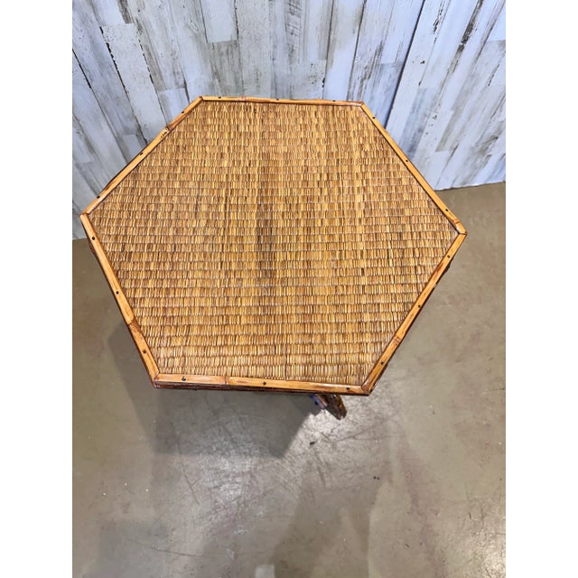 English 19th Century English Bamboo Side Table For Sale - Image 3 of 7