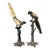 Maitland Smith Bronze & Mother of Pearl Parrot Sculptures, a Pair For Sale