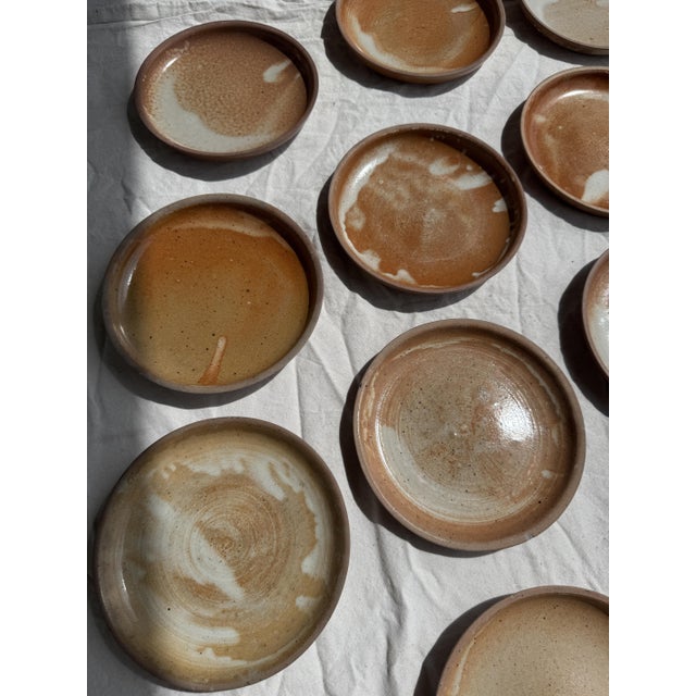 Small Stoneware Dessert Plates, 1980s, Set of 16 For Sale - Image 15 of 16