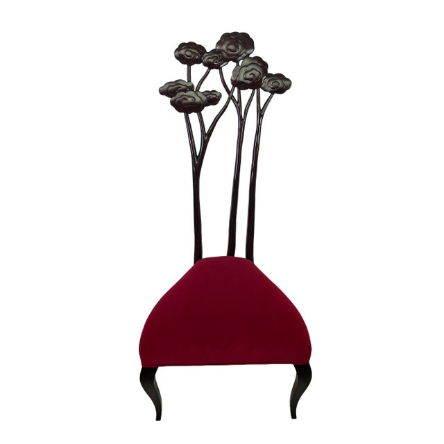 Wood Christopher Guy Le Jardin Carved Floral Mahogany Dining Chairs, Set of 4 For Sale - Image 7 of 18