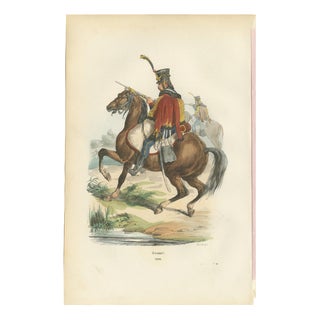 After Horace Vernet, Hussar Cavalryman on Horseback, 1843, Paper For Sale