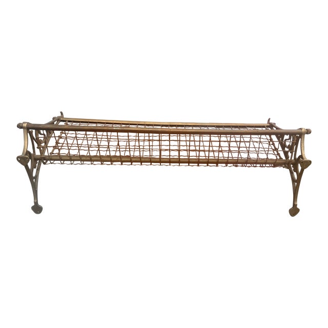 Antique Brass Train Luggage Rack Chairish