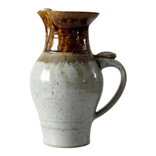 Vintage Studio Pottery Pitcher Circa 1980 For Sale