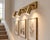 Contemporary Handcrafted Brass 3-Light Adjustable Vanity Sconce, Cylinder Wall Light for Bathroom & Mirror For Sale - Image 3 of 10
