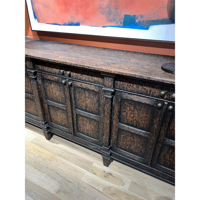 Jacobean Style Oak Sideboard For Sale In Greensboro - Image 6 of 7