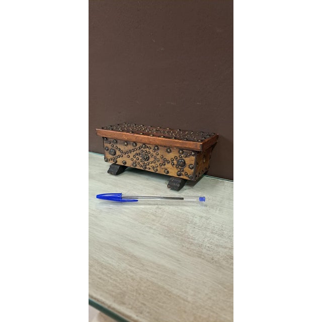 Antique Handcrafted Jewelry Box, 1940s For Sale - Image 10 of 10