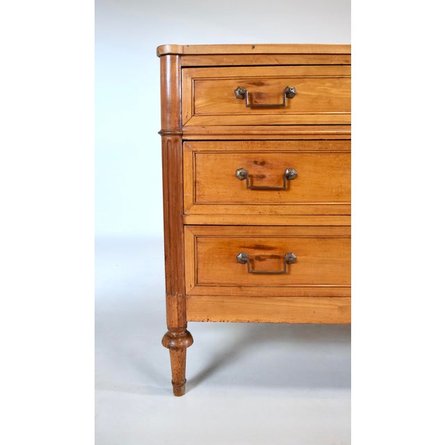French 19th Century French Directoire Commode in Yew Wood, Neoclassical Style For Sale - Image 3 of 16