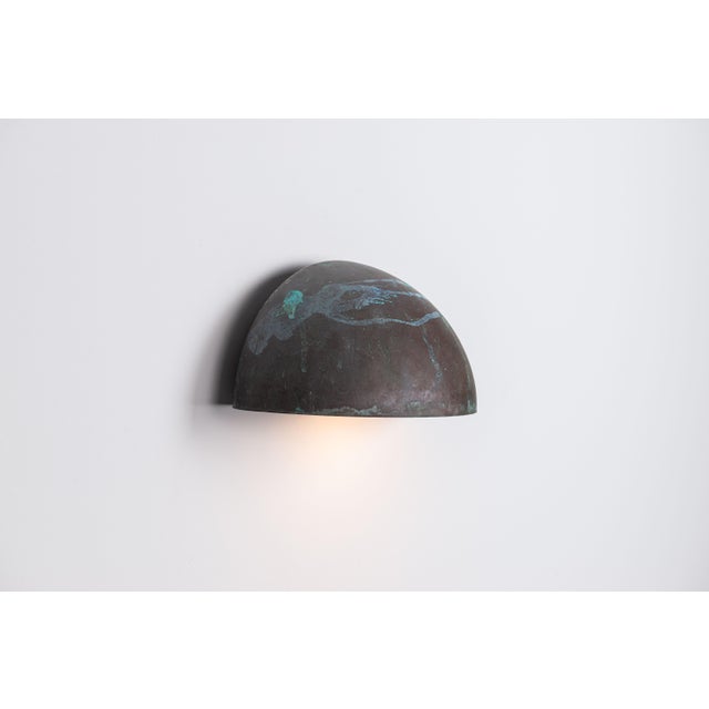 Mid-Century Modern Model 6650 Wall Lamp in Patinated Copper from Horn Belysning, 1980s For Sale - Image 3 of 11
