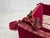 Danish 2-Seater Drop Arm Spanish Sofa in Red Furniture Velour, 1970s For Sale - Image 10 of 18