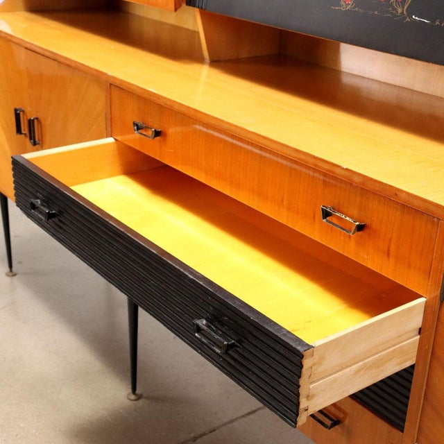Brown Metal & Brass Mobile Sideboard, 1960s For Sale - Image 8 of 15