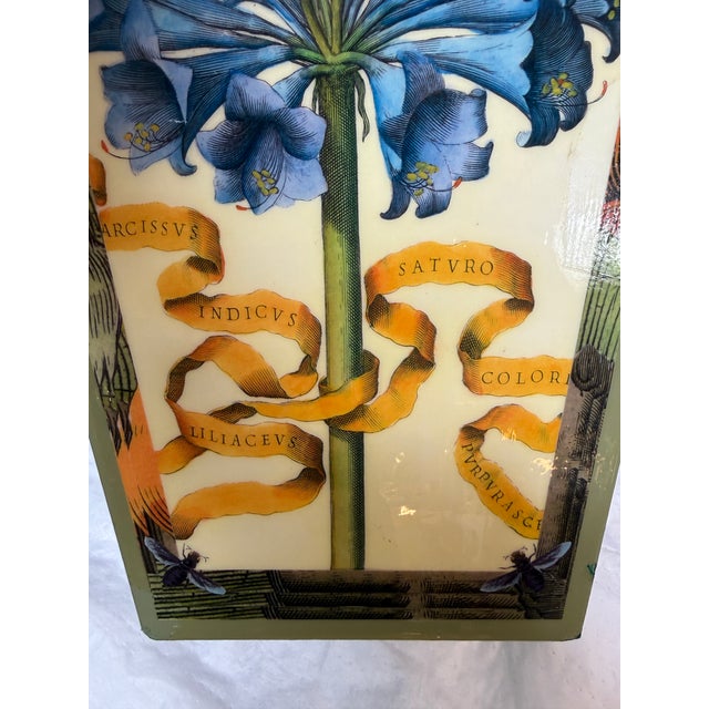 Annie Modica Floral Bathroom Bin, Signed For Sale - Image 9 of 12