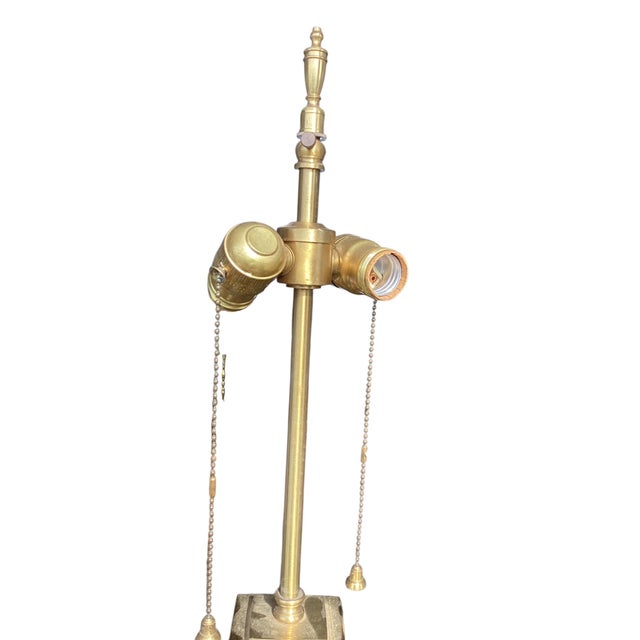 Pair of Brass Obelisk Table Lamps by Warren Kessler For Sale In Raleigh - Image 6 of 6
