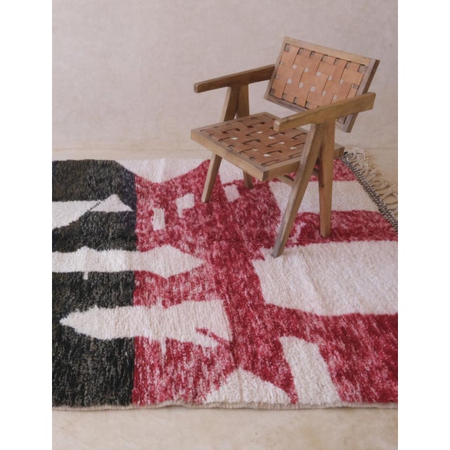 Abstract Moroccan Contemporary Wool Rug - 8.3 X 5.8 Ft For Sale - Image 3 of 10