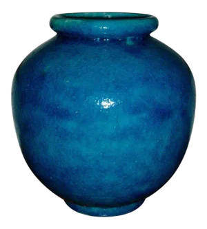 1920s French Art Deco Turquoise Crackle Glazed Porcelain Studio Vase