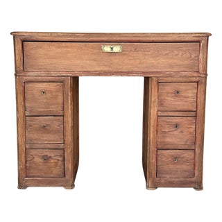 Spanish Pine Campaign Desk Or Console Table circa 1890 For Sale