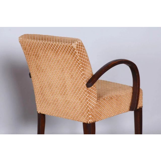 Wood Set of Art Deco Walnut Armchairs by Jules Leleu, France, 1930s For Sale - Image 7 of 8