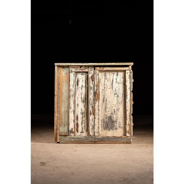 Rustic Antique Primitive Chippy Paint Apothecary Cabinet For Sale - Image 3 of 9