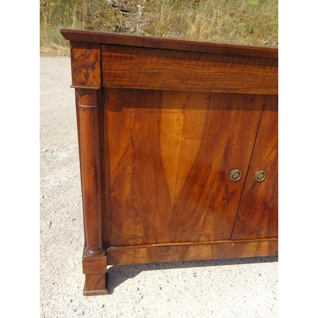 Antique Sideboard with Diamond-Shaped Wood Marquetry Top For Sale - Image 4 of 18