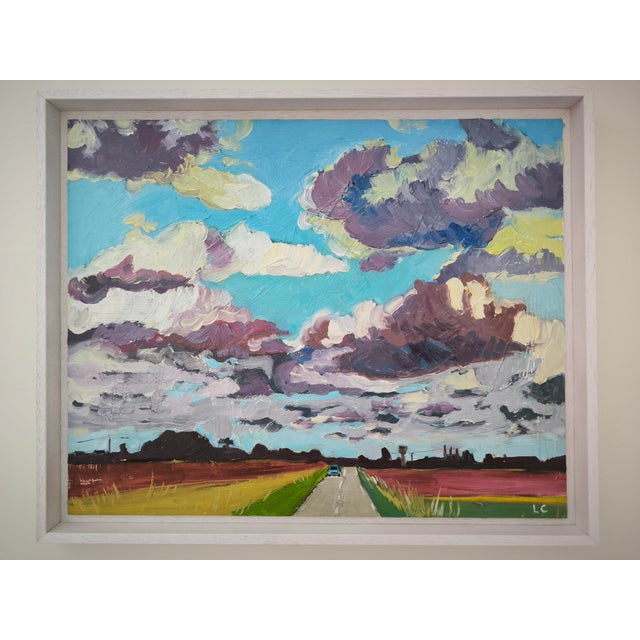 Contemporary Linda Clerget, Go with You, Oil on Wood, Framed For Sale - Image 3 of 8